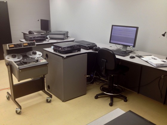 Digital Media Projects Lab at Wayne State, complete with Ampex ATR. 