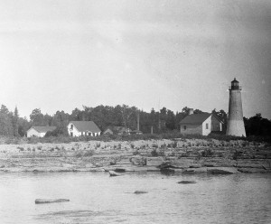 Thunder Bay Island Lighthouse, Jul 1929. W. Bryant Tyrrell, photographer. Courtesy Cranbrook Archives.