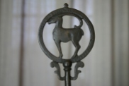 Detail of Oscar Bruno Bach table lamp finial (CEC 292)