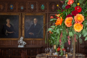 Portrait of Ellen S. and George G. Booth in the Oak Room at Cranbrook House. Photo by PD Rearick.