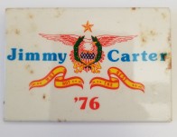 Political campaign button for Jimmy Carter for President, 1976 (SM 2017.709).